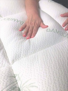 Waterproof Bamboo Mattress Protector Silky Soft Pillowtop Mattress Pad with Fitted Skirt