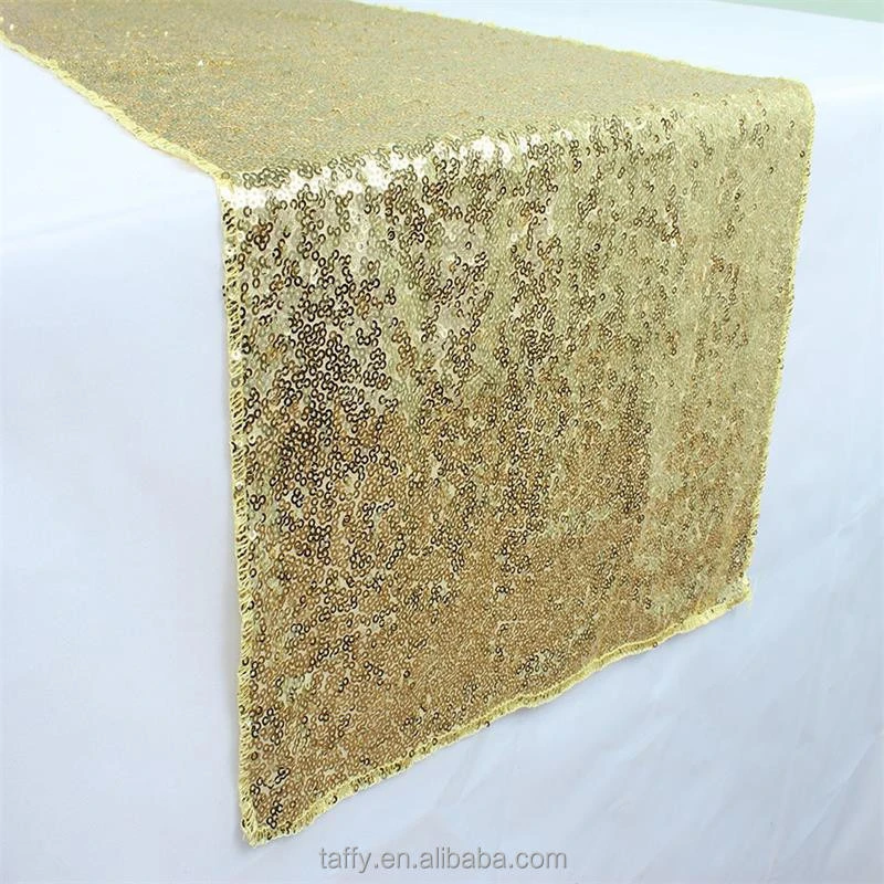 Wedding birthday bridal shower Christmas Party table Decorations silver Gold Sequin Table Runner