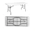 Import white portable outdoor party plastic table furniture dining table set folding table for events from China