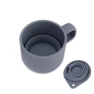 Wholesale 11oz Double Wall Vacuum Insulated Silicone Coffee Wine Mugs Tumbler Cups with Lids And Straw