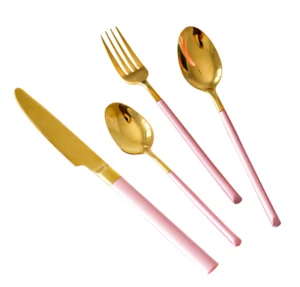 Wholesale 18-8 mirror polishing 304 stainless steel cutlery gift set dinner flatware set