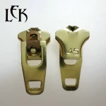Wholesale 3 5 pants zipper slider pull antique brass zip heads nickel color custom yg 45 stainless steel zipper puller for jeans