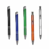wholesale ball point pens plastic cheap click promotion black blue 0.7mm pen with metal hook