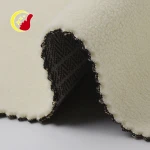 Wholesale bonded antipilling polar fleece fancy woolen tweed dress fabric