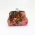 Import wholesale canvas coin purse fashionable cute girl embroidery wallet oval squeeze coin purse from China
