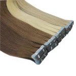 Wholesale Cheap European 100% virgin human hair extensions in dubai double sided remy cuticle tape hair