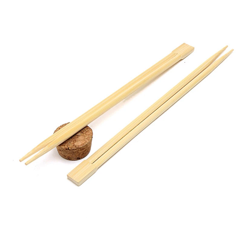 Wholesale Chinese Custom Printed Logo Bulk One-off SuShi Chop Stick Disposable Round Tensoge Twin Bamboo Chopstick For Sale
