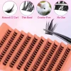 Wholesale Cluster Eyelashes Strips Custom Volume Trays Logo Faux Mink Eyelashes Matte Black Eyelash Extension