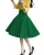 Import Wholesale Custom Women High Waist Pleat Elegant Skirt Green Black White Knee-Length Flared Skirts from China