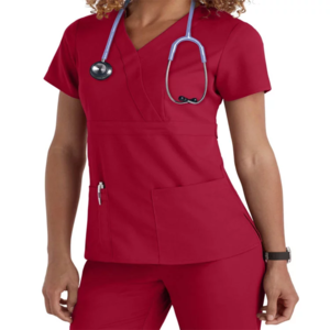 wholesale customized suits short sleeve scrub tops high quality scrub uniform for ladies