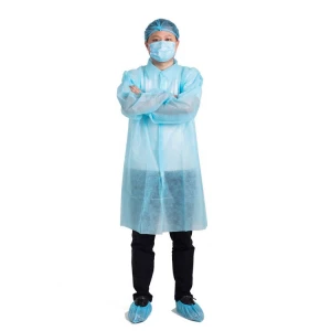 Wholesale disposable dust-proof work clothes breathable non-woven jacket isolation clothes anti-fouling laboratory clothing dire
