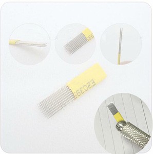 Wholesale Double line 17F disposable cheap tattoo needles for permanent makeup/non-toxic permanent make up needles