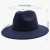 Import Wholesale Fashion Fedora Hat Cotton Polyester Classic Party Hat Flat Wide Brim 21 Solid Color Wool Felt Western Cowboy Hat OEM from China