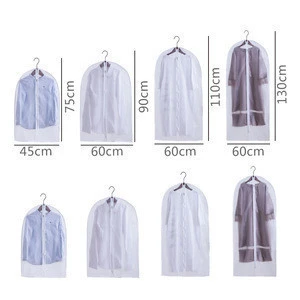 Wholesale fashionable peva short hanging single garment bag womens dress bag