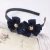 Import Wholesale ladies hair Toothed antiskid ribbon covered plastic flower hair band from China