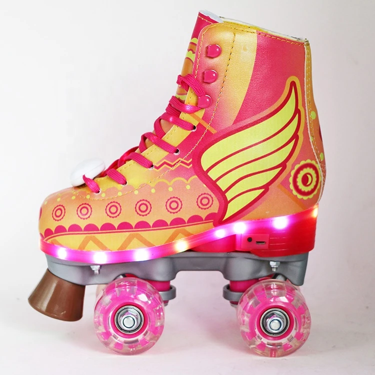 Wholesale Led lights New Design Roller Skates With Flashing Light wheels