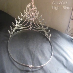 Wholesale new festival five color rhinestone crystal custom crowns star tiaras