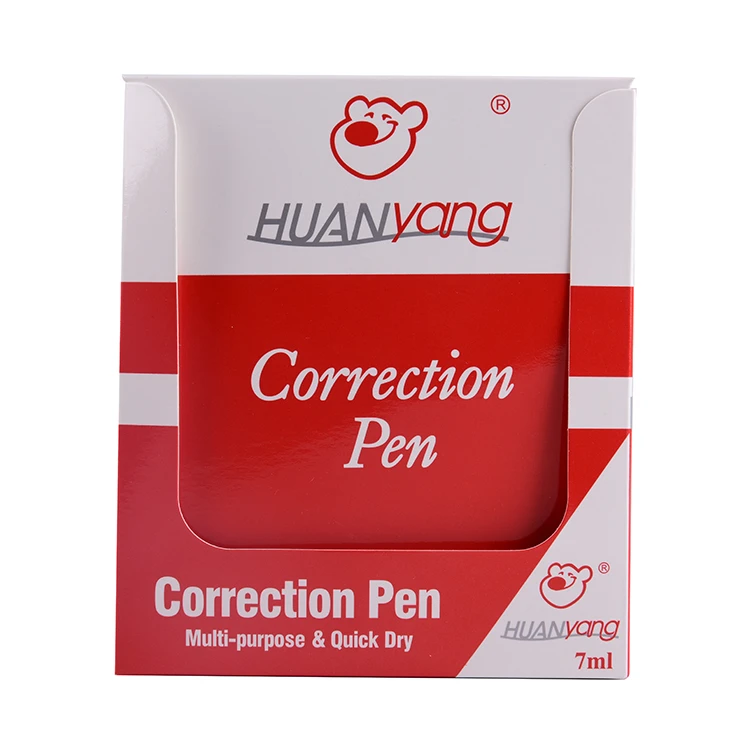 Wholesale non toxic eco-friendly quick dry 7ml corrector correction pen fluid for students