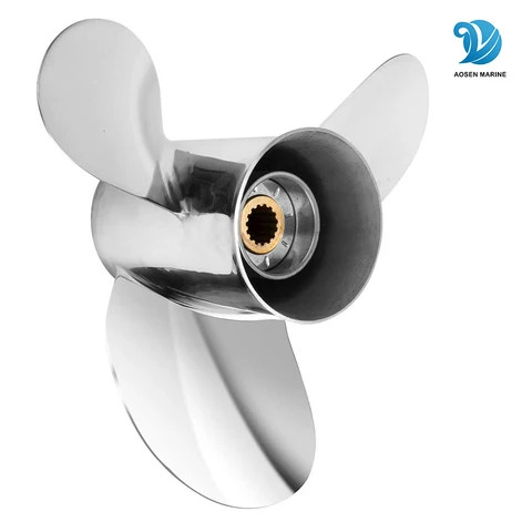 9.6" 3-Blade Marine Propeller Kit - Plastic Outboard Prop For 50-88lb Trolling Motors