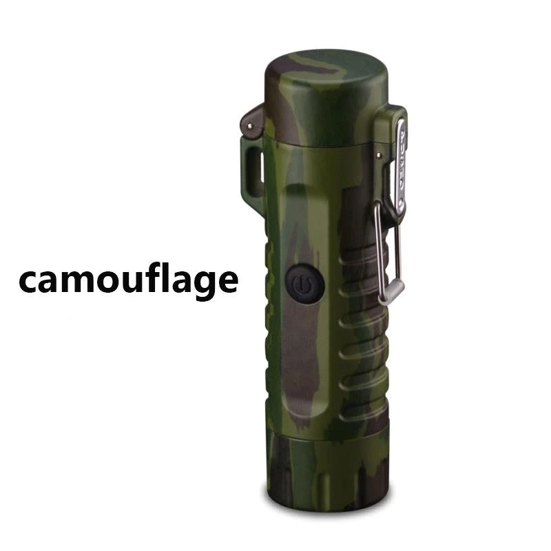wholesale   outdoors   rechargeable   waterproof   usb   lighter double arc electronic cigarette lighter with LED light