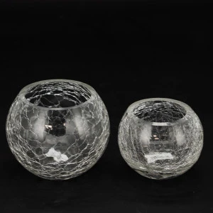 wholesale round table centerpiece custom crackle round globe ball glass bowl vase