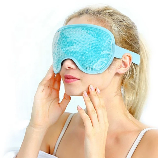Wholesale Sleeping cooling eye mask hot and cold freezer gel beaded Ice Pack Eye Mask