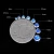 Import wholesale synthetic blue glass stone round faceted cut loose moonstone from China