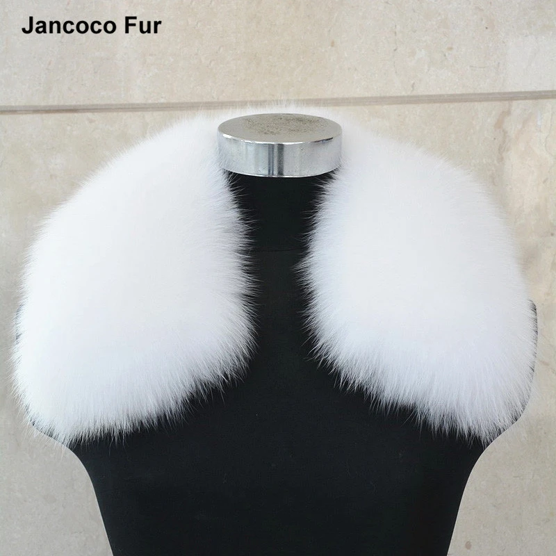 Winter Warm Real Fox Fur Collar Fashion Shawls Square Scarf Women