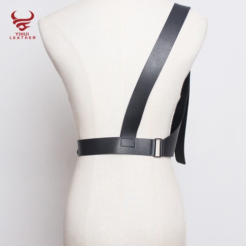 Women Fashion Sexy Pu Leather Body Waist Belt Fake Leather Straps Belts Corset Women Belt
