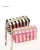 Import Women Portable Reusable Pu Leather Makeup Bag Stripped Cosmetic Bag Travel Kit with Zipper from China
