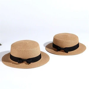 Womens Mens Fedora paper straw Hat Summer Beach Sun Straw Panama Hats And Caps
