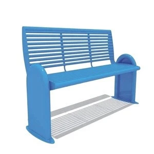 Wooden Blue Paint Park Bench Garden Chair Patio Wooden Bench