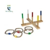 Wooden Toy Game Ring toss 5 Quoits Ring Toss Game for garden