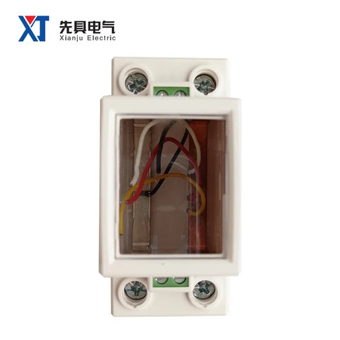 XJ-3 2P 2 pcs Terminal Electric Energy Meter Shell Single Phase Power Electricity Meter Housing Case 35mm Din Rail Installation