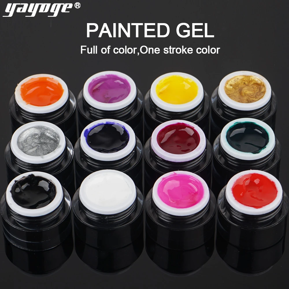 Yayoge Professional Soak Off Art  Nail UV Gel Polish Painting Gel  High  Quality Cover Color Painting Gel