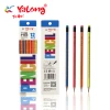 yl815066-12 Top Quality Triangle 7 Inches Poplar Wooden Customized HB Pencil With Eraser