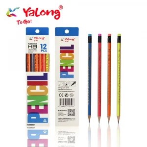 yl815066-12 Top Quality Triangle 7 Inches Poplar Wooden Customized HB Pencil With Eraser