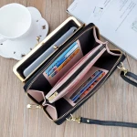 YM 2023 new design women pu leather wallet wholesale fashion zipper purse mobile phone bags & cases