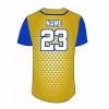 Youth mens sublimated embroidery stitched custom baseball jersey