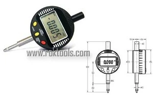 0-50 4mm/ 0-2nch High Accuracy Dial Digital Indicators 0.01mm/0.0005 inch