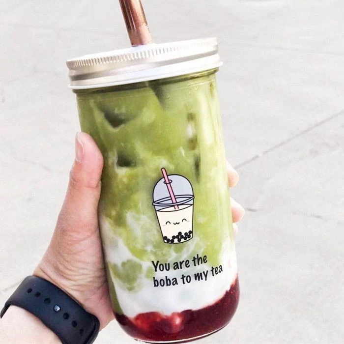 Buy Boba Tea Glass Bottle With Customized Printing from Xuzhou