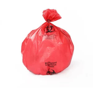 LDPE, HDPE Red Yellow Disposable Waste Autoclave Medical Biohazard Garbage Plastic Bags