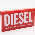 Branding&sign block Cube display Acrylic Logo Block Shop Display stand Plexiglass Logo base Stand Clear Solid Acrylic B