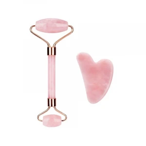 YLELY - Pink Rose Quartz Jade Roller Gua Sha Set  Wholesale, Manufacturer