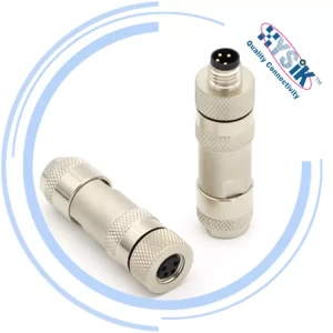 M8 Male Field Wireable Connector 3 4 Pin Metallic Waterproof Female Assembly Straight Shielded Sensor Connector