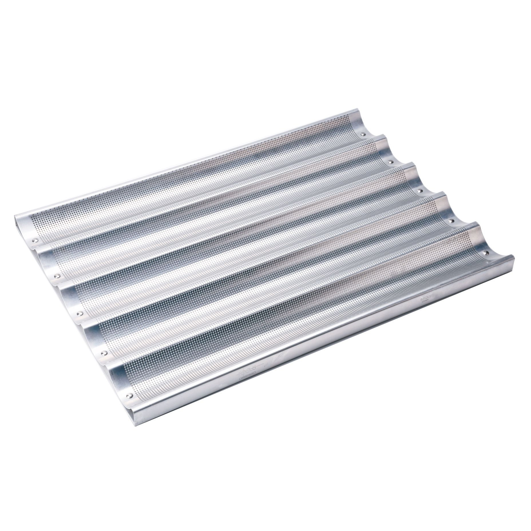 Produktbild von Baguette-Blech Aus Aluminium Gelocht 60x40 Cm – 4 Oder 6 Reihen, Profi-Qualität