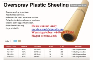 HDPE PLASTIC MASKING FILM - ELECTROSTATIC - HIGH QUALITY - AUTOMOTIVE CAR PAINT