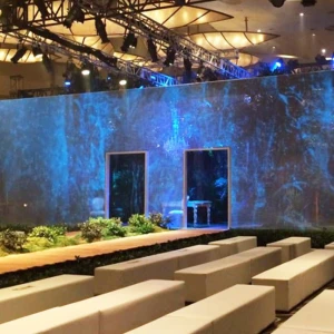 Easy Install 3D Holographic Mesh Projection Screen Hologram Gauze Projection Screen for Exhibition and Stage