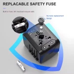 Universal Travel Adapter stock available US UK EU AU Plug Socket with three usb and one type C Travel charger power ada