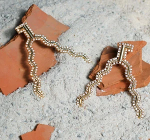 EARRINGS TWO WAY WSE888-021